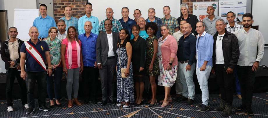 Cuban Technical Advisors at the welcome ceremony held by National Department of Public Works and Infrastructure